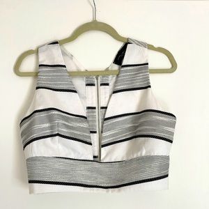 Akira Black Label Two Piece Crop Top and Skirt